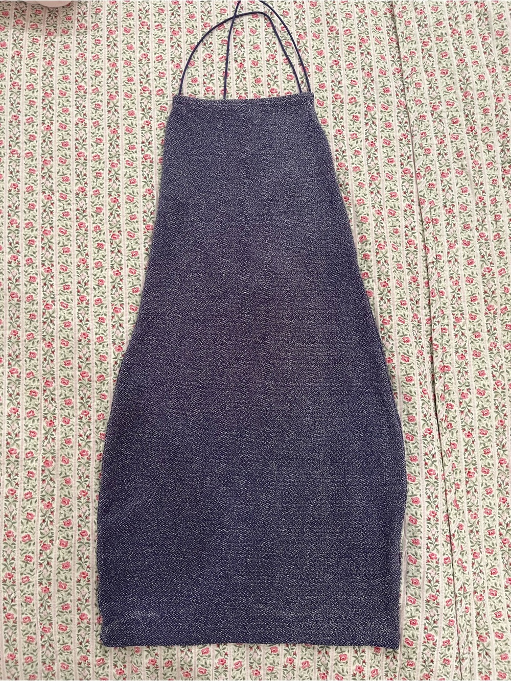H&M Navy Halter Knit Mini Dress